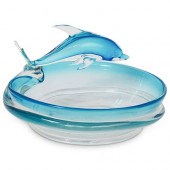 MURANO ART GLASS DOLPHIN BOWLD