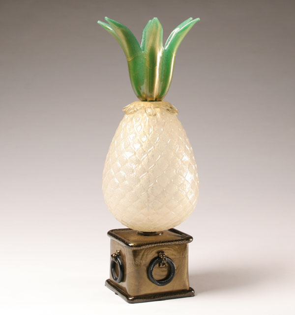 Murano art glass pineapple form
