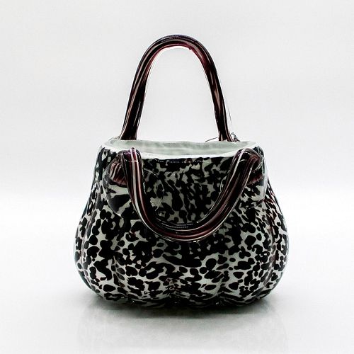 MURANO ART GLASS PURSE VASEHand