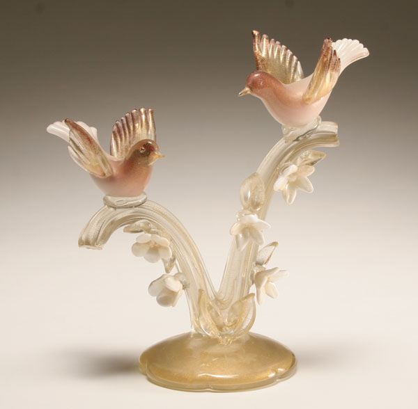 Murano art glass sculpture of two