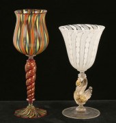 Murano art glass stemware, Sal