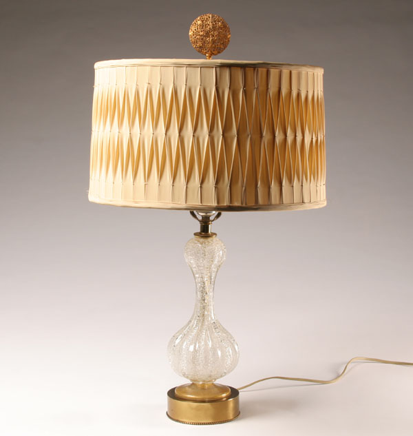 Murano art glass table lamp with