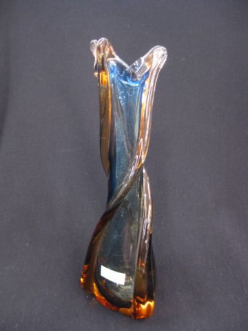 Murano Art Glass Vase sapphire blue