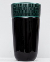 MURANO BLACK AND GREEN GLASS V