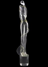 MURANO CLEAR GLASS FEMALE SCUL