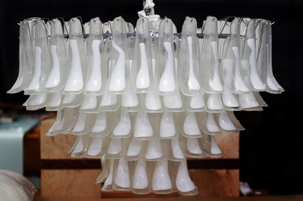 MURANO CLEAR & WHITE GLASS