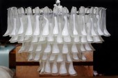 MURANO CLEAR & WHITE GLASS CHA