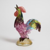 Murano Coloured Glass Rooster,
