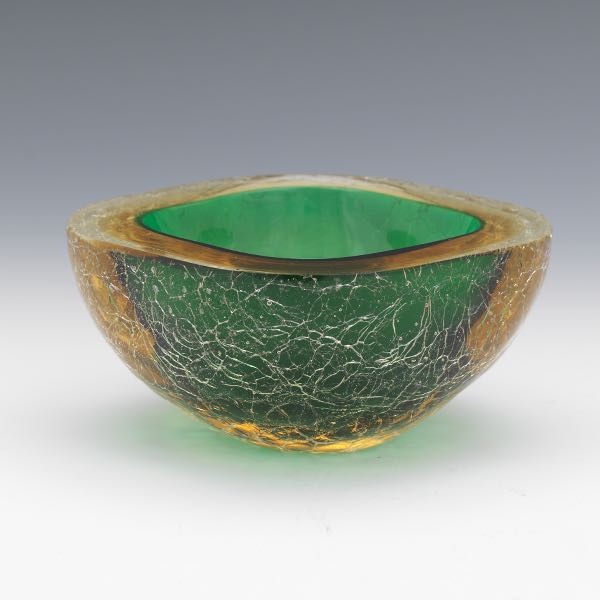 MURANO CRACKLE GLASS BOWL 2 ¾" x