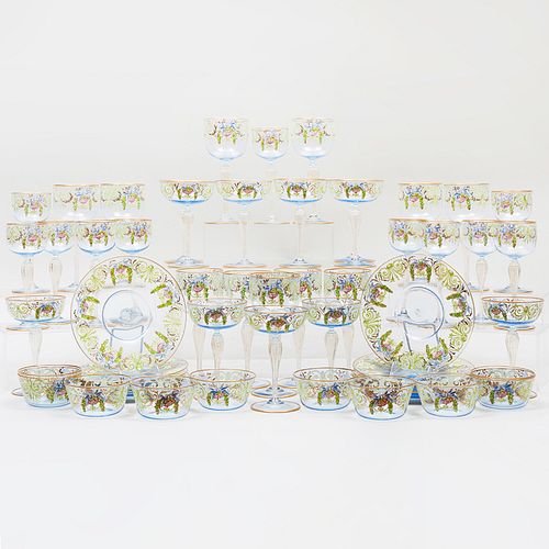 MURANO ENAMELED GLASS TABLE