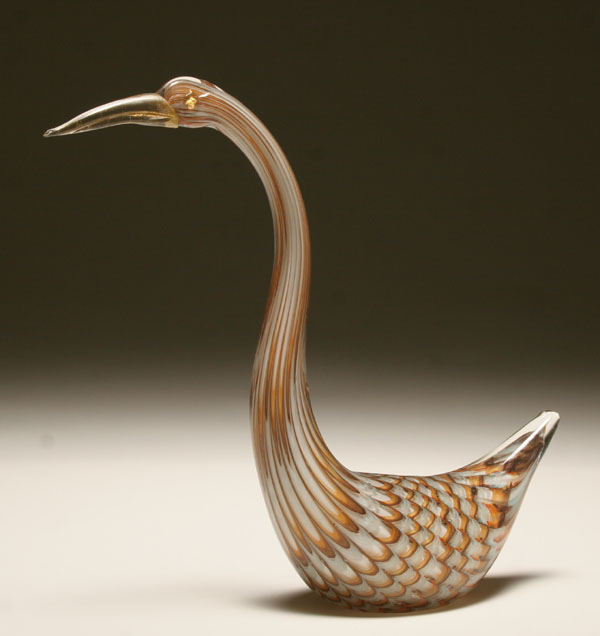 Murano glass bird figure in the