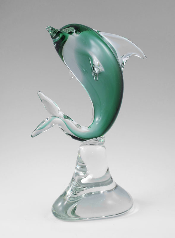 MURANO GLASS DOLPHIN: 11 3/4'' h. x