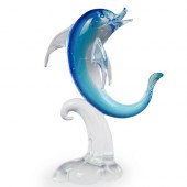 MURANO GLASS DOLPHIN SCULPTURE
