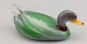 MURANO GLASS DUCK ITALY, LATE
