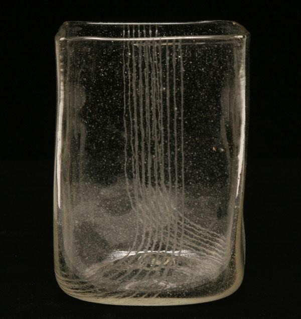 Murano glass etched vase,