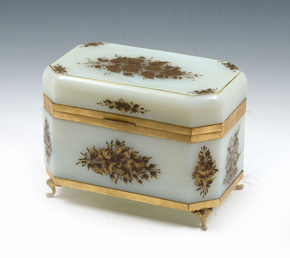 MURANO GLASS OPALESCENT BOX JEWELRY