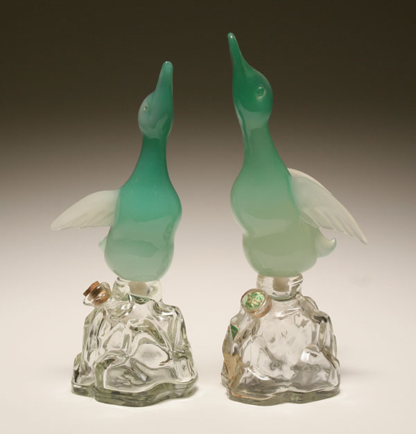 Murano glass opaline green bodied