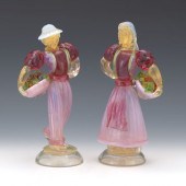 MURANO GLASS PAIR OF PEASANT F