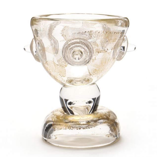 MURANO GLASS PEDESTAL BOWL Mid to