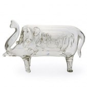 MURANO GLASS PIG FIGURINEDESCR