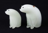 MURANO GLASS POLAR BEAR FIGURI