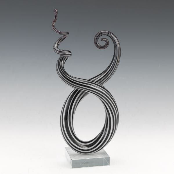 MURANO GLASS SCULPTURE 12 ½" x 5" x