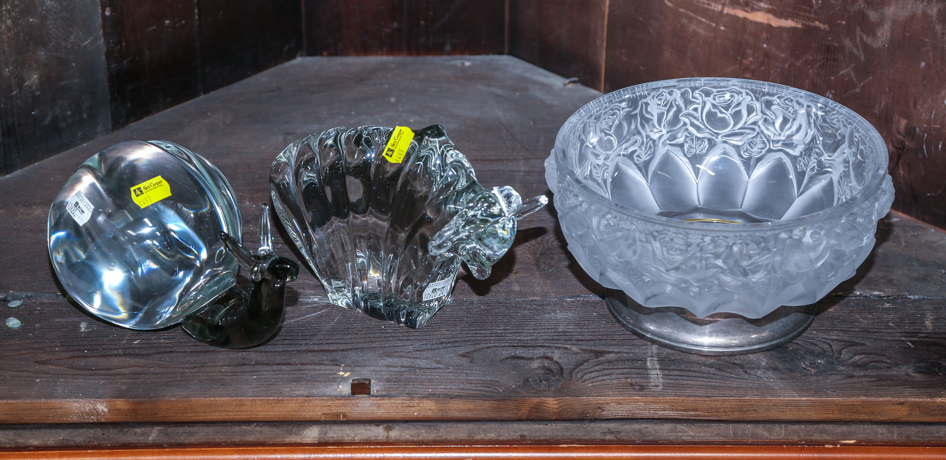 MURANO GLASS SNAIL; RONNEBY MUSK