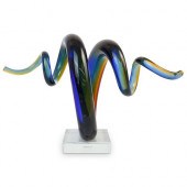 MURANO GLASS SPIRAL SCULPTURED