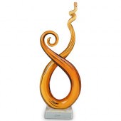 MURANO GLASS SPIRAL SCULPTURED