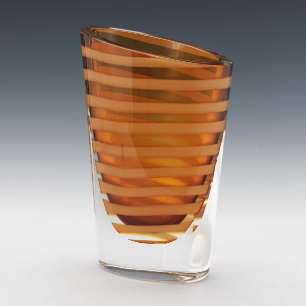 MURANO GLASS VASE 12 ?" x 8 ¼" x 6"
