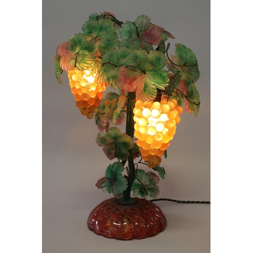Murano grape and vine lamp, in