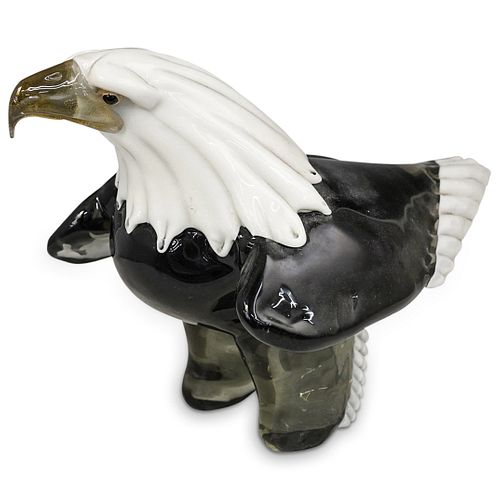 MURANO LARGE ART GLASS BALD EAGLE