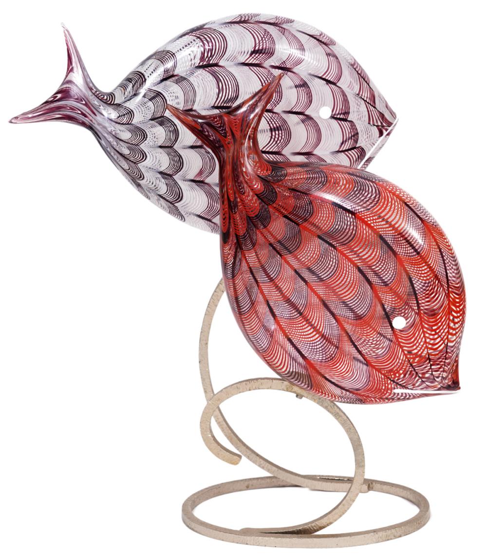 MURANO LARGE ART GLASS DOUBLE