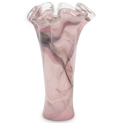 MURANO MAUVE GLASS VASEDESCRIPTION: