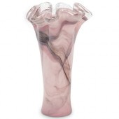 MURANO MAUVE GLASS VASEDESCRIP