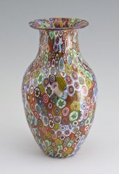 MURANO MILLIFIORI VASE: Genuin