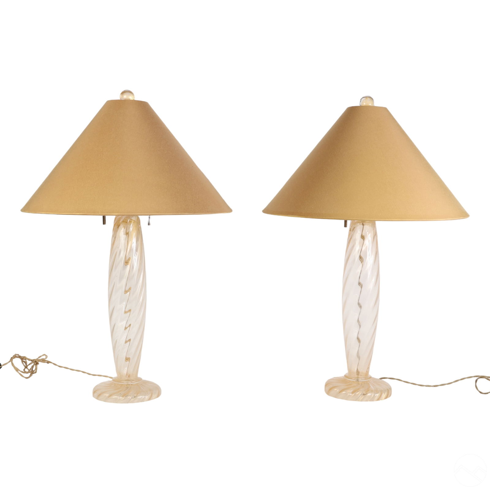 MURANO PAIR OF GOLD FLECK HAND
