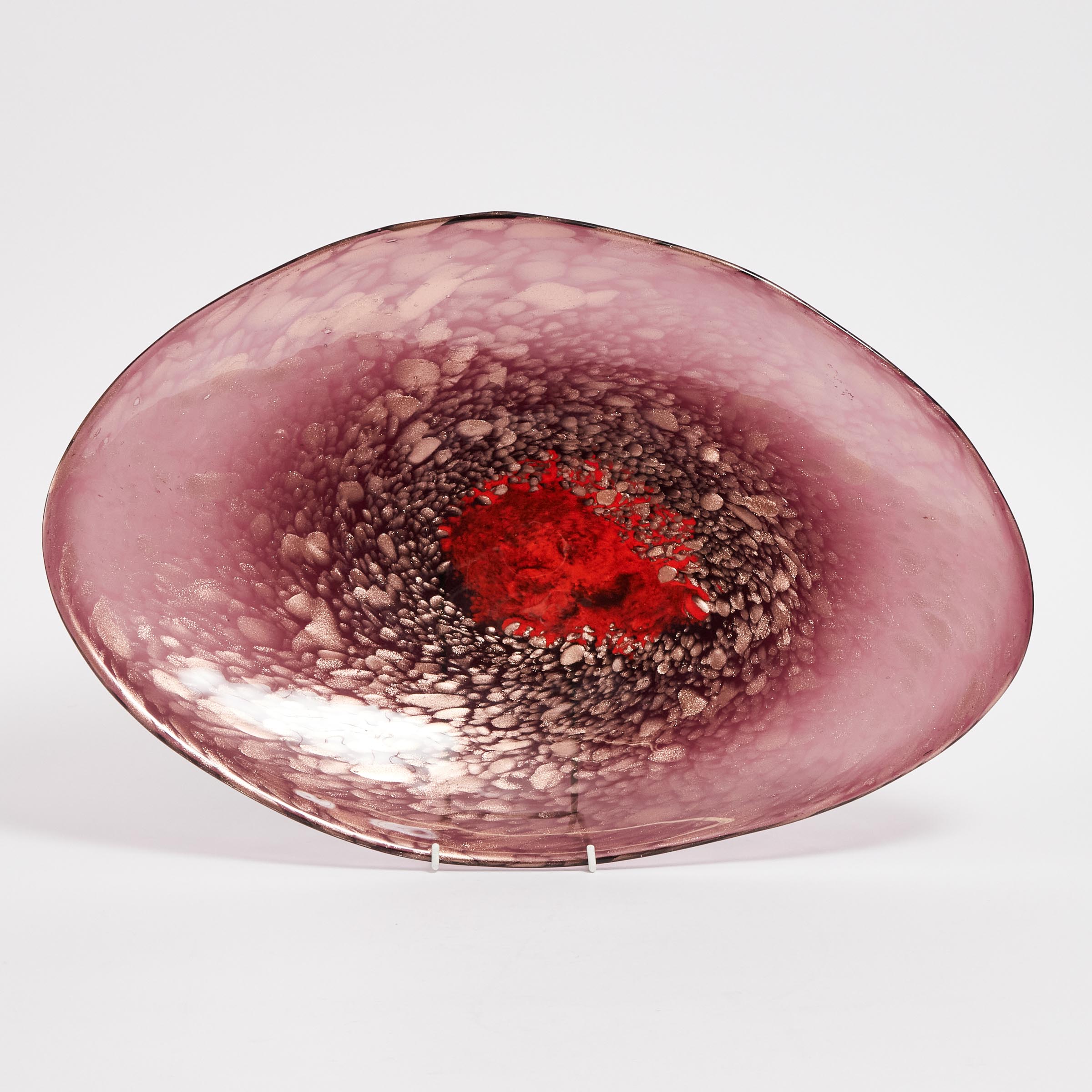 Murano Pink and Red 'Avventurina'