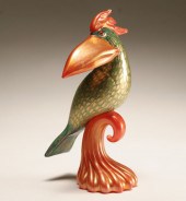 Murano reddish orange art glas