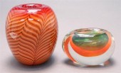 MURANO SEGUSO GREEN AND PINK G