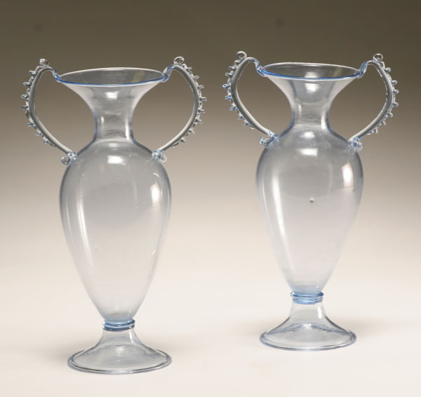 Murano Soffiati blue art glass