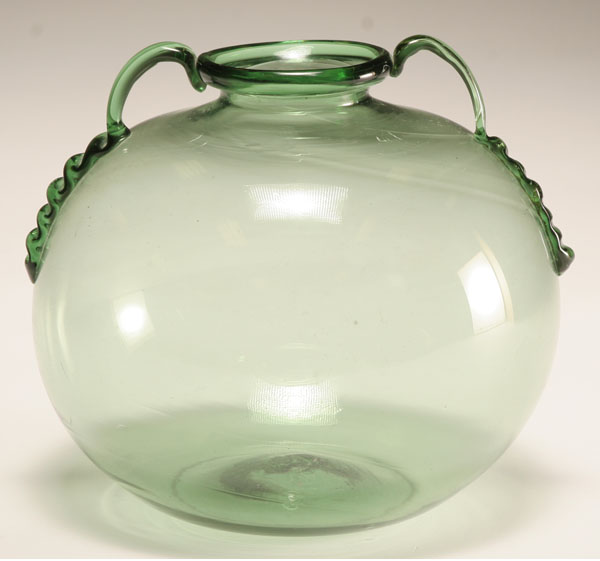 Murano Soffiati green art glass