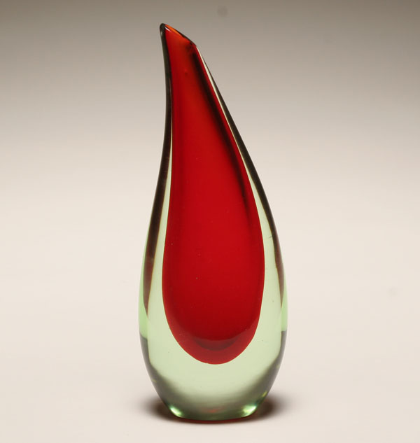 Murano sommerso art glass vase.