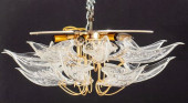 MURANO STYLE GLASS AND BRASS C