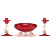 MURANO THREE PIECE GLASS DOLPH