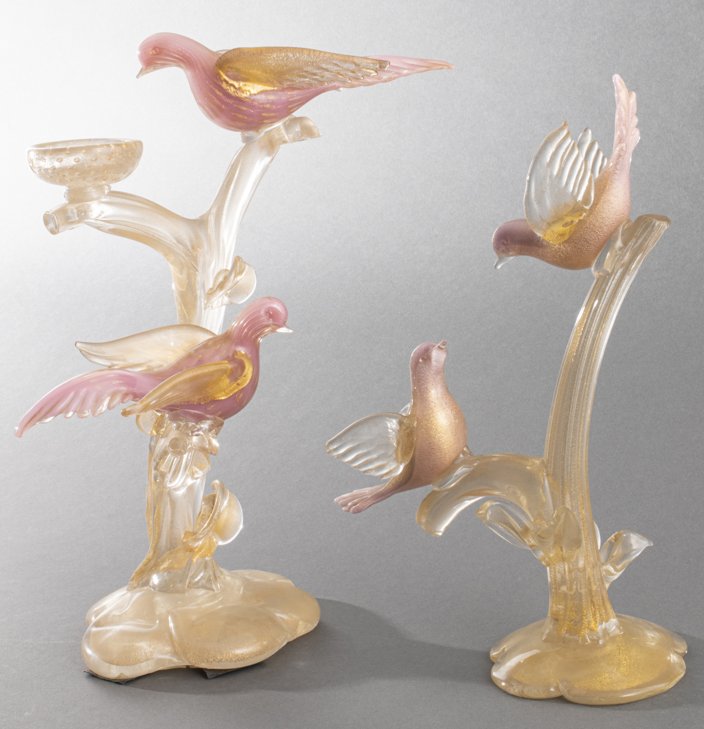MURANO VENETIAN BLOWN GLASS BIRDS