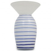 MURANO WHITE AND BLUE SPIRAL A