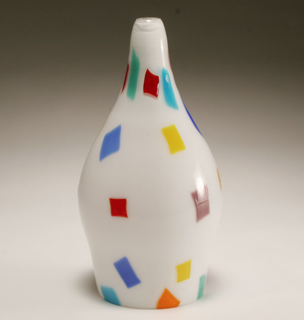 Murano white art glass lamp,