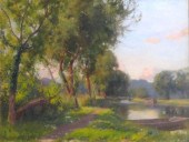 MURRAY David. 1898 O/C Landsca