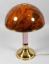MUSHROOM TABLE LAMP WITH FAUX